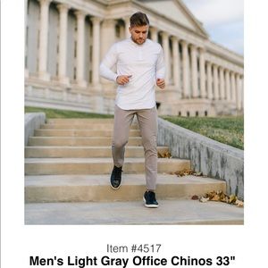 Mens light gray chino
